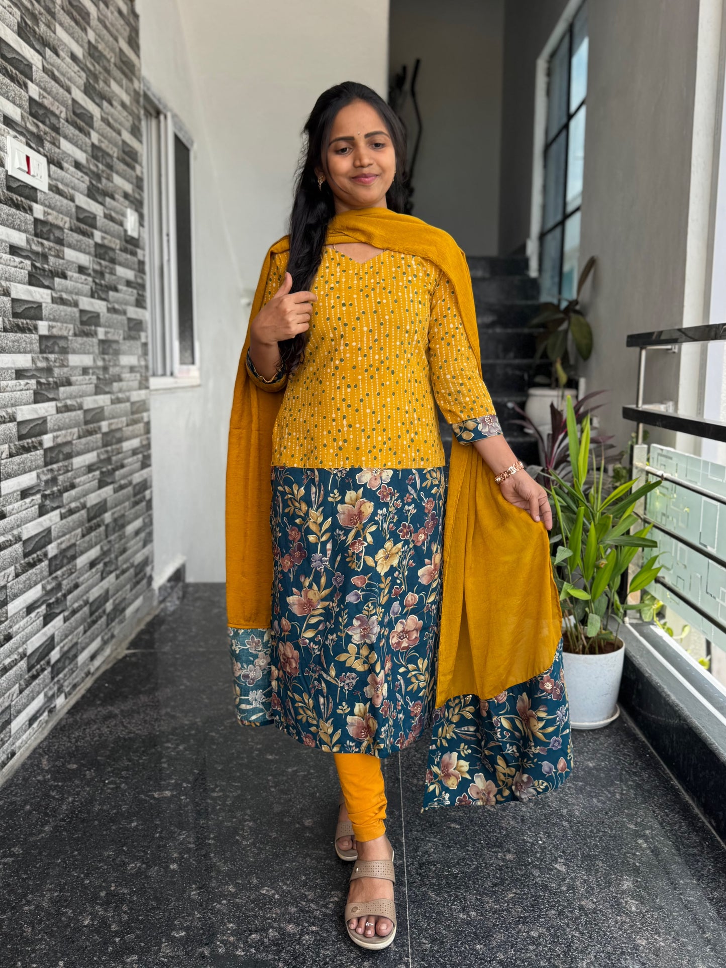 Ajrak & Rayon Printed 2-Piece Kurti Set