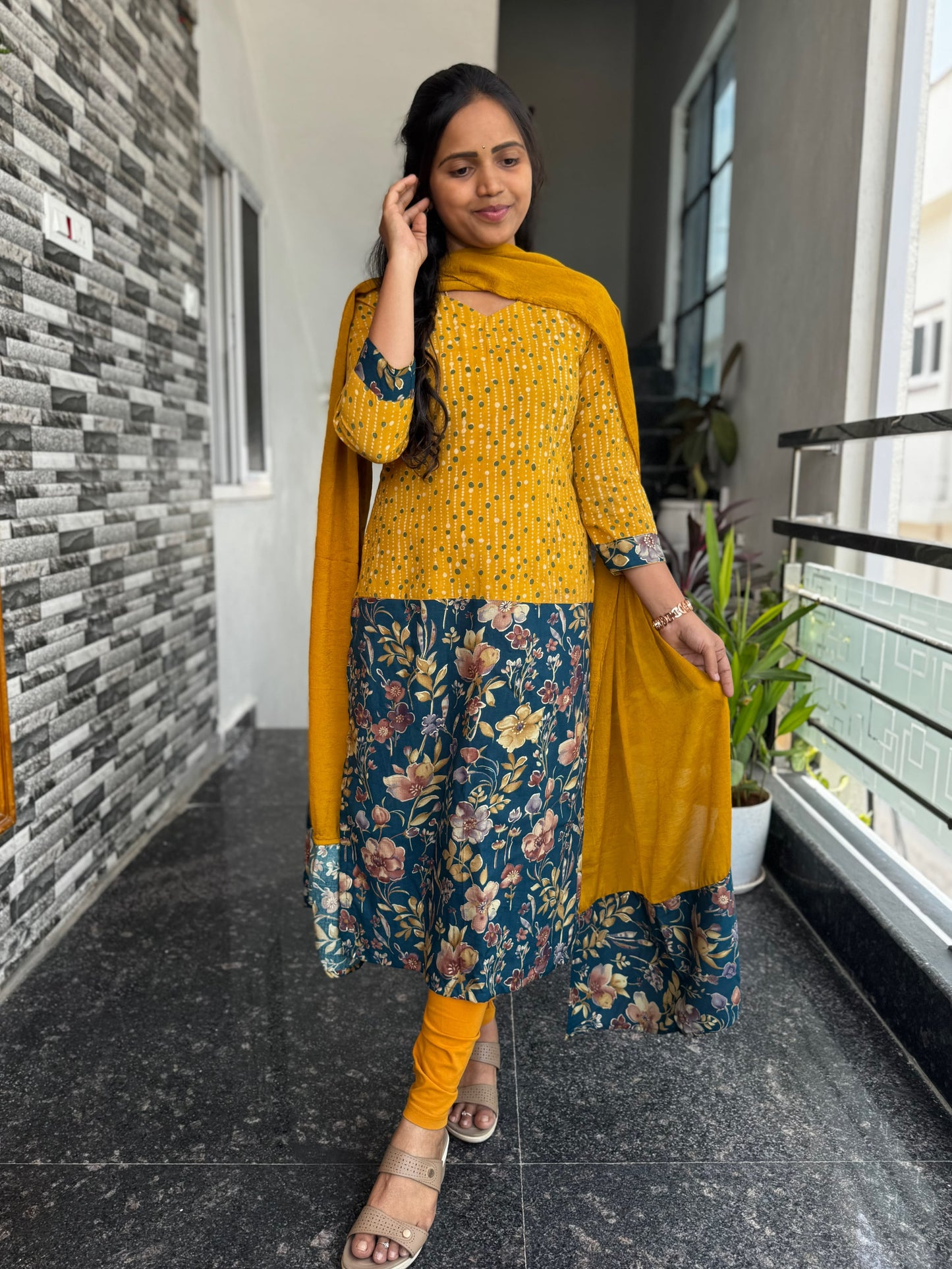 Ajrak & Rayon Printed 2-Piece Kurti Set