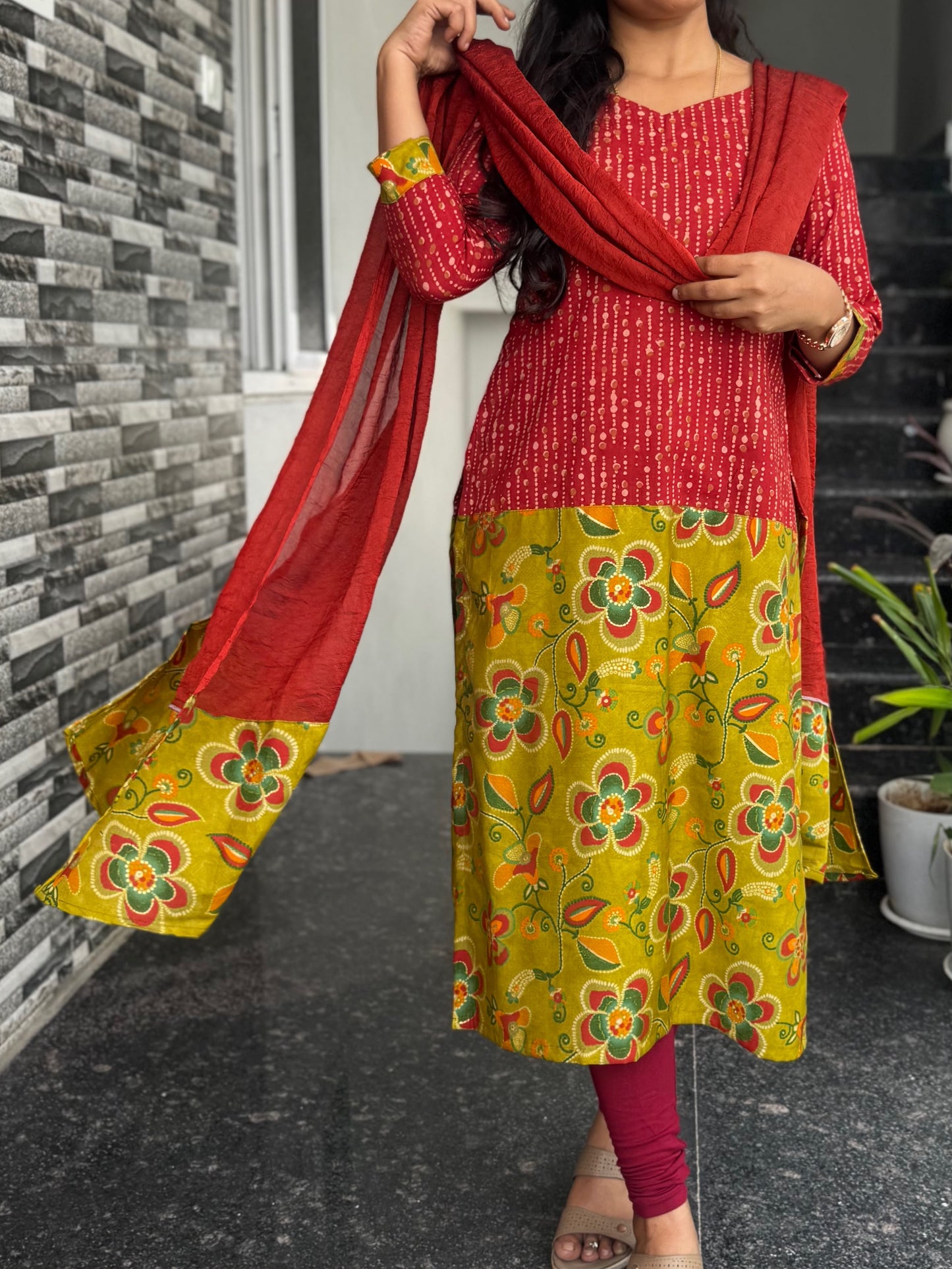 Ajrak & Rayon Printed 2-Piece Set