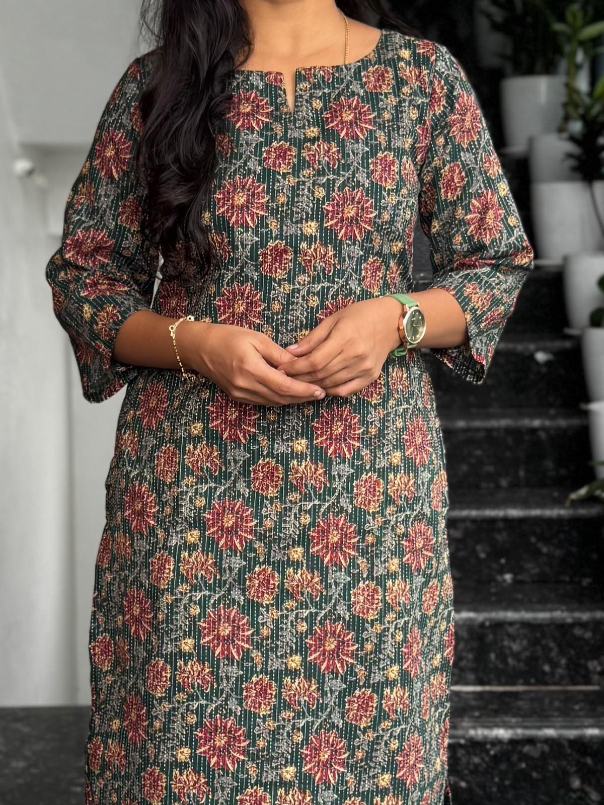 Green Kantha Work Co-ord Set