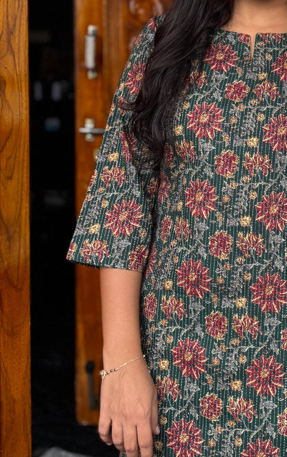 Green Kantha Work Co-ord Set