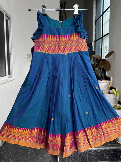 Royal Blue Narayanpet Kids Wear