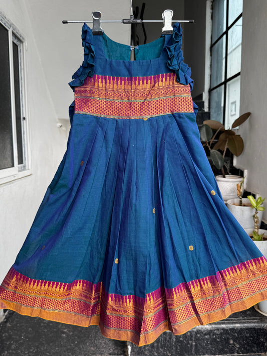 Royal Blue Narayanpet Kids Wear