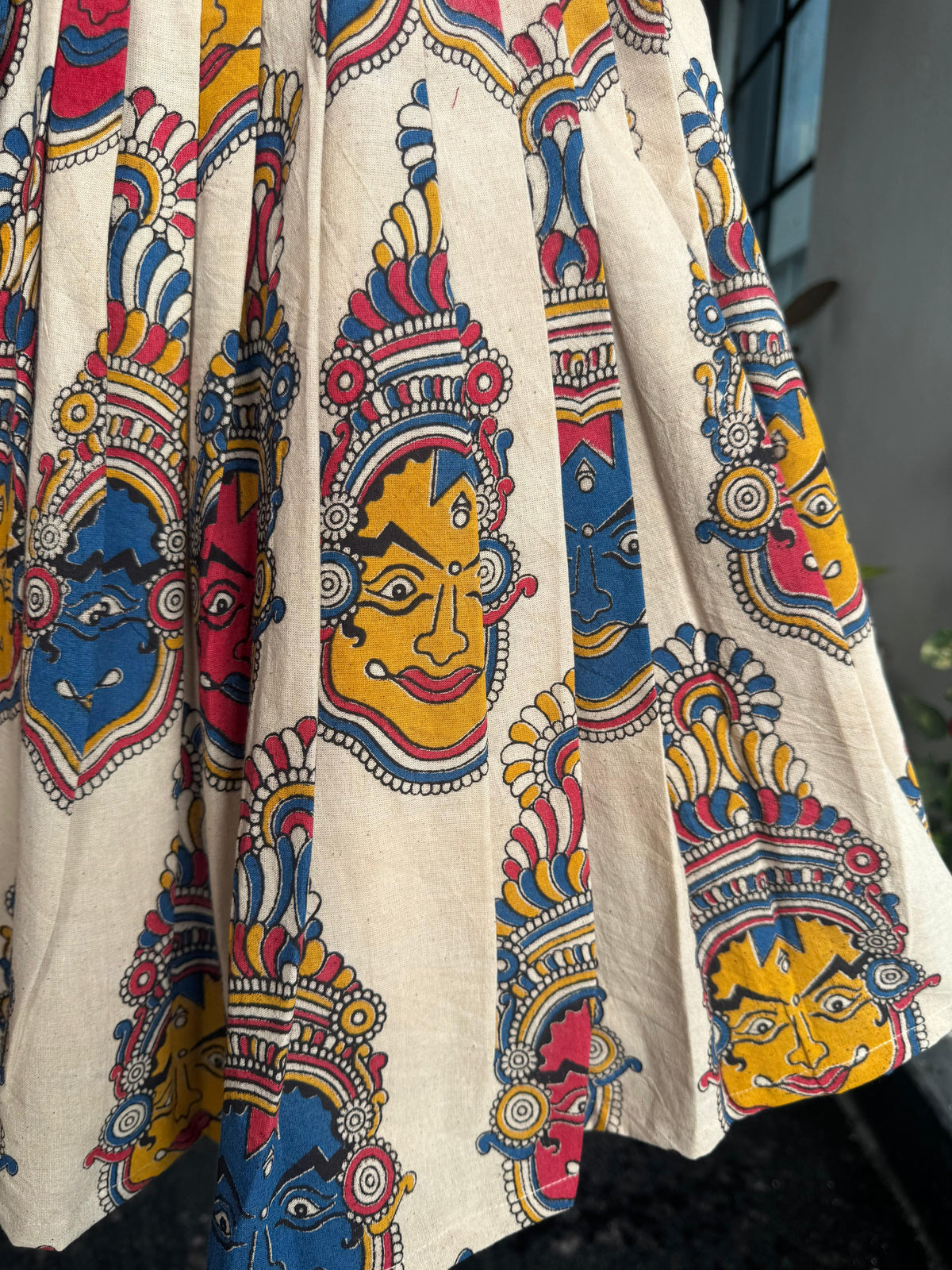 Cream Kalamkari Cotton Kids Wear
